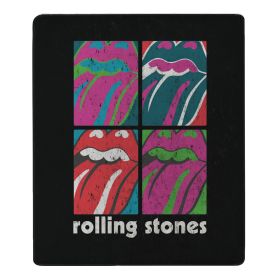 The Rolling Stones Multi Tongues Cloud Touch Throw Blanket 60x70 inches