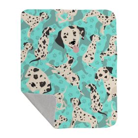 Dalmatian Quilted Blanket 50x60 Artwork Pattern Quilted Throw Blanket for Bed, Couch, Sofa, Soft and Lightweight