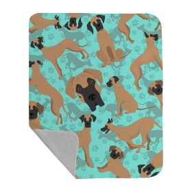 Fawn Great Dane Quilted Blanket 50x60 Artwork Pattern Quilted Throw Blanket for Bed, Couch, Sofa, Soft and Lightweight