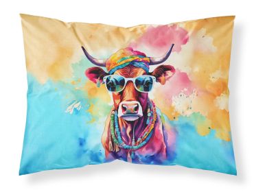 NEW Hippie Animal Cow Standard Pillowcase Lightweight Super Soft Easy Care Decorative Artwork Pillowcase, Standard
