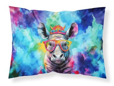 NEW Hippie Animal Rhinoceros Standard Pillowcase Lightweight Super Soft Easy Care Decorative Artwork Pillowcase, Standard (Default: Default)